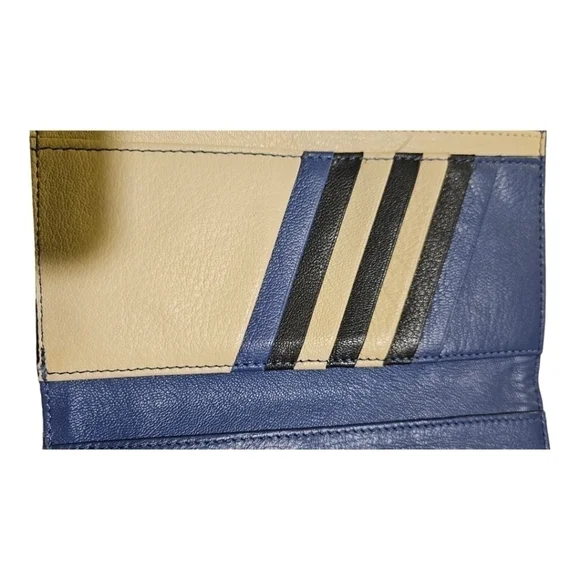 THACKER Multi-use Color block Alexis double zip Wristlet Wallet NWOT - Picture 7 of 14